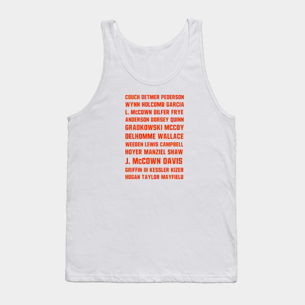 Browns Starting QBs Tank Top by StadiumSquad